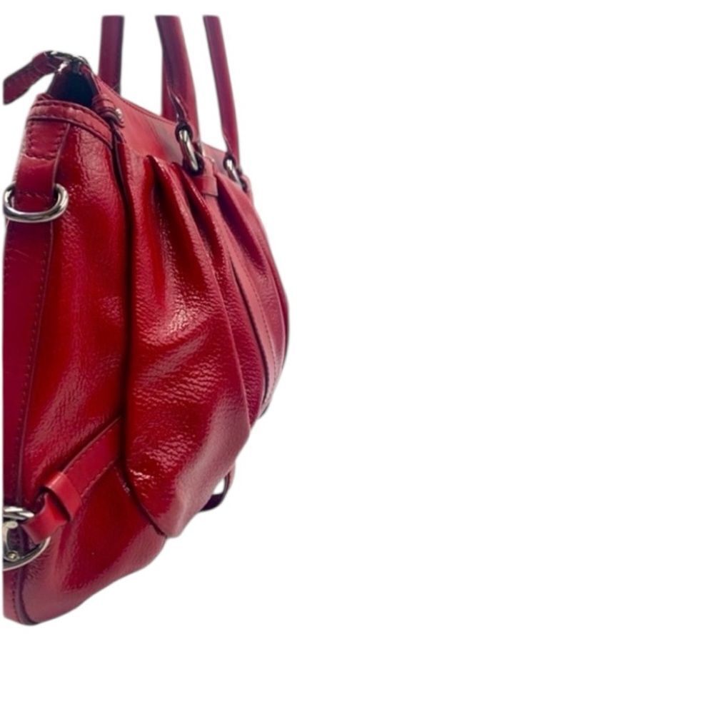 Auth Celine Red Wine Patent Leather Pleated Large Tote. Mint Preloved Condition. - Picture 9 of 16